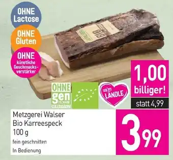 Sutterlüty Metzgerei Walser Bio Karreespeck Angebot