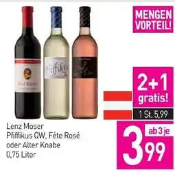 Sutterlüty Lenz Moser Pfiffikus QW, Féte Rosé Angebot