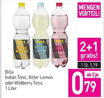 Sutterlüty Billa Indian Tonic, Bitter Lemon Angebot