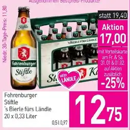 Sutterlüty Fohrenburger Stiftle 's Bierle fürs Ländle Angebot