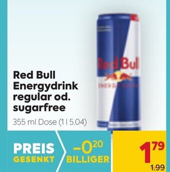 Billa Red Bull Energydrink Regular Od. Sugarfree 355 ml Angebot