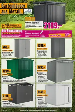 Hornbach Gartenhäuser Metall Angebot