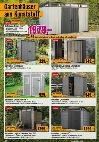 Hornbach Gartenhäuser Kunststoff Angebot