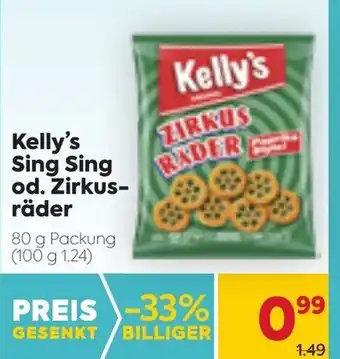 Billa Kelly's Sing Sing Od.Zirkus Räder 80 g Angebot