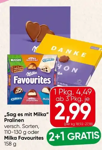 Spar Milka Sag es mit Angebot