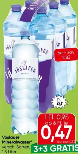 Eurospar Vöslauer Mineralwasser Angebot