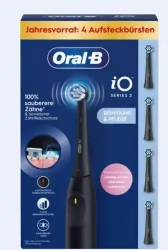 Interspar Braun elektrische Zahnbürste Oral-B iO2 Night Black Starter Pack Angebot