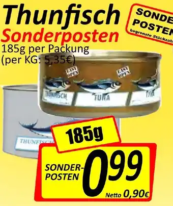 Wurstico Thunfisch Sonderposten 185g Angebot
