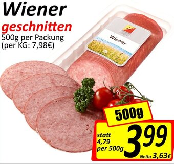Wurstico Wiener Geschnitten 500g Angebot