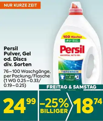 Billa Persil Pulver, Gel od. Discs Angebot