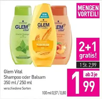 Sutterlüty Glem vital shampoo oder balsam Angebot