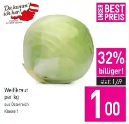 Sutterlüty Weißkraut Angebot