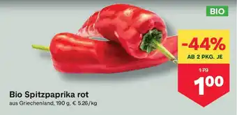 MPreis Bio spitzpaprika rot Angebot