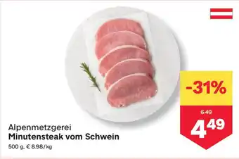 MPreis Alpenmetzgerei minutensteak vom schwein Angebot