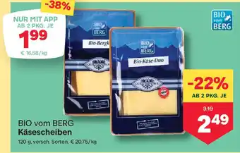 MPreis Bio vom berg käsescheiben Angebot