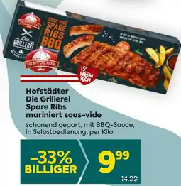 Billa Hofstädter die grillerei spare ribs mariniert sous-vide Angebot