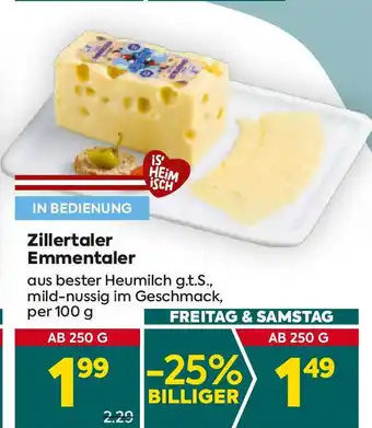 Billa Zillertaler emmentaler Angebot