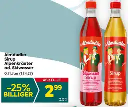 Billa Almdudler sirup alpenkräuter Angebot