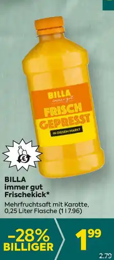 Billa Billa immer gut frischekick Angebot