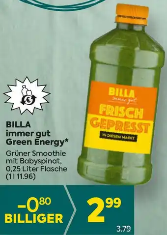 Billa Billa immer gut green energy Angebot