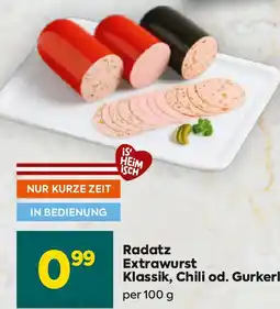 Billa Radatz extrawurst klassik, chili od. gurkerl Angebot