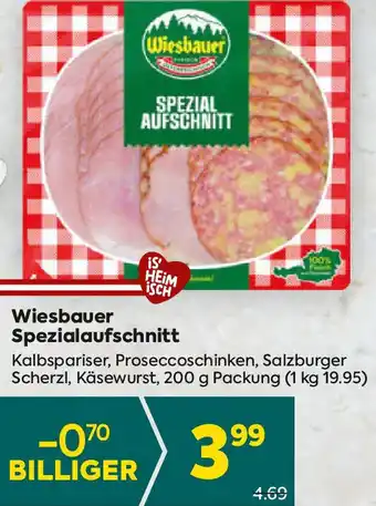 Billa Wiesbauer spezialaufschnitt Angebot