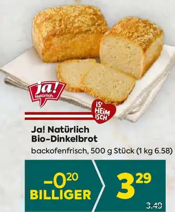 Billa Ja! natürlich bio-dinkelbrot Angebot