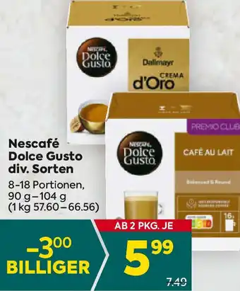 Billa Nescafé dolce gusto Angebot