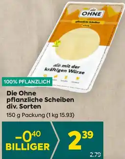 Billa Die ohne pflanzliche scheiben Angebot