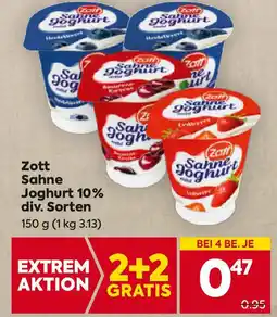 Billa Zott sahne joghurt 10% Angebot