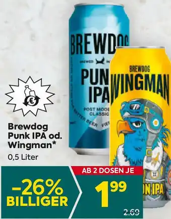 Billa Brewdog punk ipa od. wingman Angebot