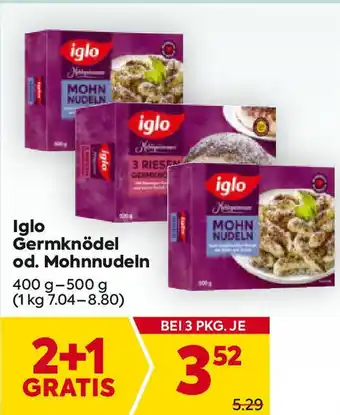 Billa Iglo germknödel od. mohnnudeln Angebot