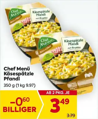 Billa Chef menü käsespätzle pfandl Angebot