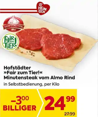 Billa Minutensteak vom almo rind Angebot