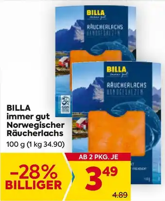 Billa Immer gut Norwegischer Räucherlachs Angebot