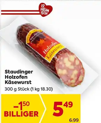 Billa Staudinger holzofen käsewurst Angebot