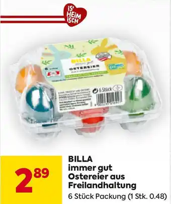 Billa Billa immer gut ostereier aus freilandhaltung Angebot