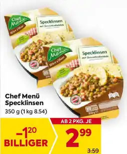 Billa Chef menü specklinsen Angebot