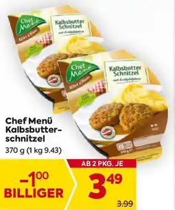 Billa Chef Menü Kalbsbutter- schnitzel Angebot