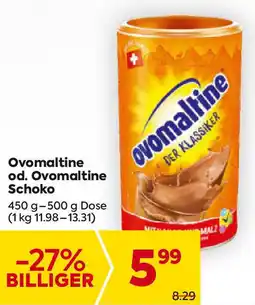 Billa Ovomaltine od. ovomaltine schoko Angebot