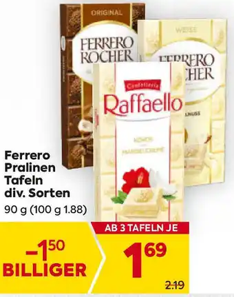 Billa Ferrero Pralinen Tafeln Angebot