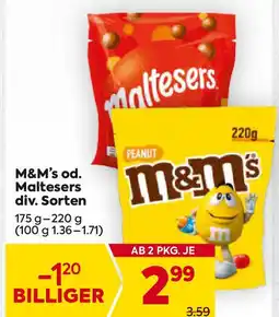 Billa M&m's od. maltesers Angebot