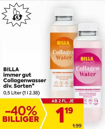 Billa Billa immer gut collagenwasser Angebot