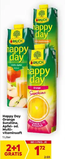 Billa Happy day orange sunshine, apfel- od. multi- vitaminsaft Angebot