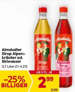 Billa Almdudler sirup alpen- kräuter Angebot