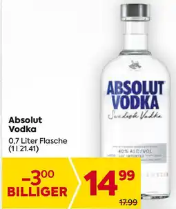 Billa Absolut vodka Angebot