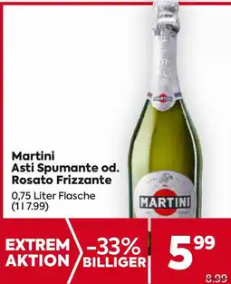 Billa Martini asti spumante od. rosato frizzante 0,75 liter flasche (117.99) Angebot