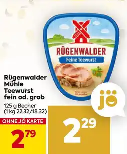 Billa Rügenwalder mühle teewurst Angebot