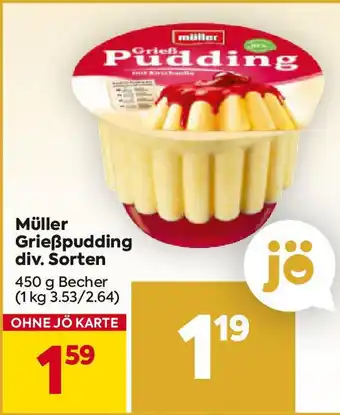 Billa Müller grießpudding Angebot