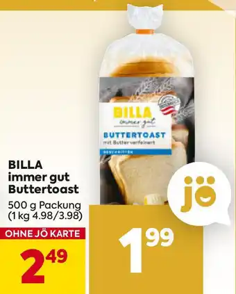 Billa BILLA immer gut Buttertoast Angebot